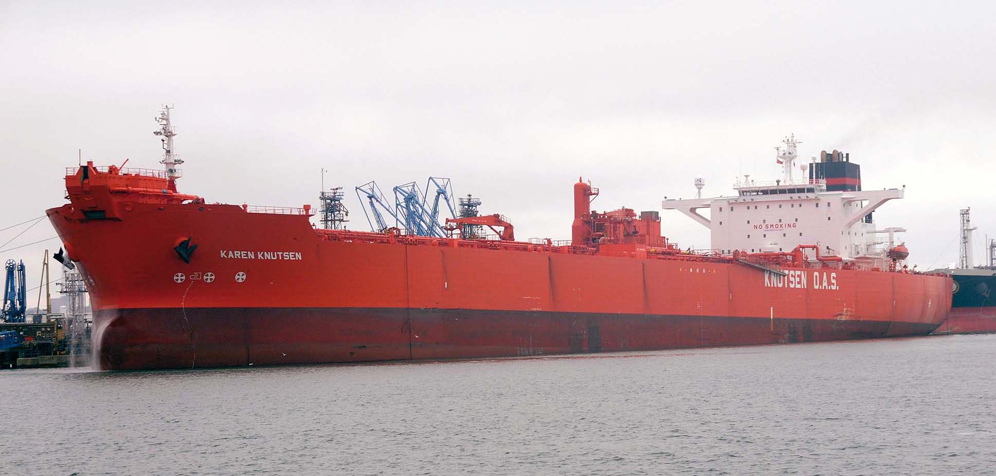 Tanker is lay up at our anchorage are Tompok